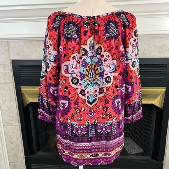 Grand and Greene Bohemian Flowy Colorful Top - Picture 4 of 15